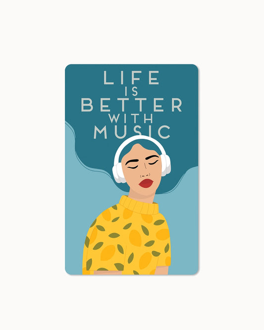 Lunacard Postkarte *Girl with music