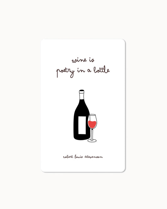 Lunacard Postkarte *Wine is poetry in a bottle