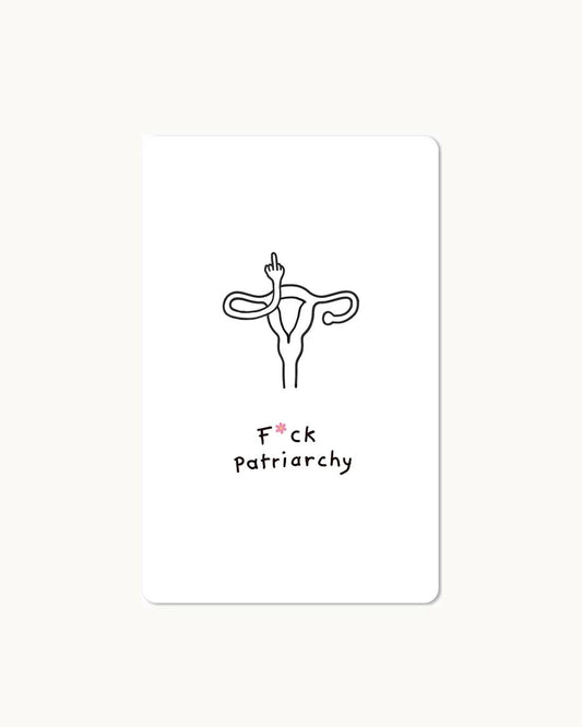 Lunacard Postkarte *F*ck patriarchy