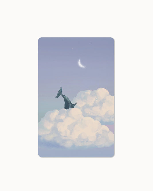 Lunacard Postkarte *Whale and clouds