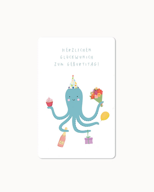 Lunacard Postkarte *Qualle Geburtstag