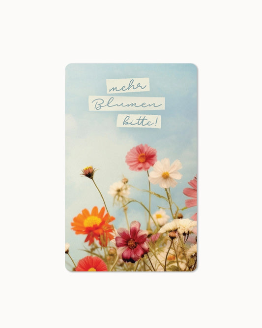 Lunacard Postkarte *mehr Blumen bitte