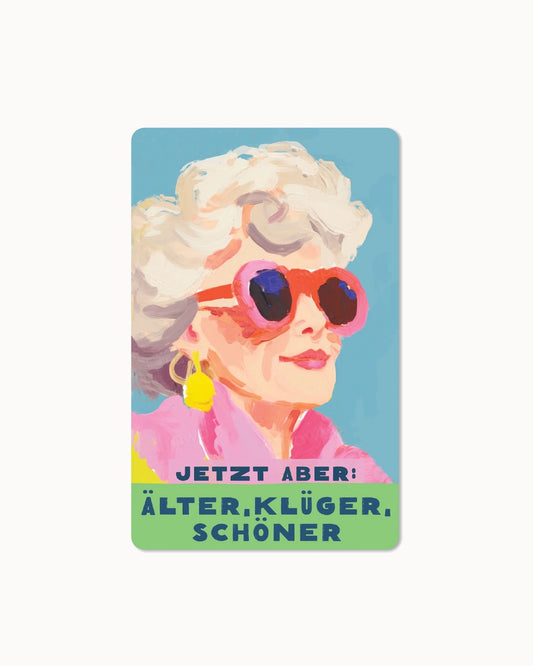 Lunacard Postkarte *älter, klüger, schöner
