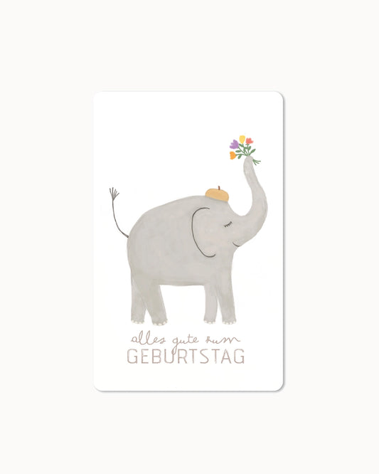Lunacard Postkarte *Elefant Geburtstag