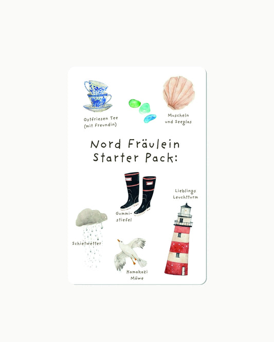 Lunacard Postkarte *Nordfräulein
