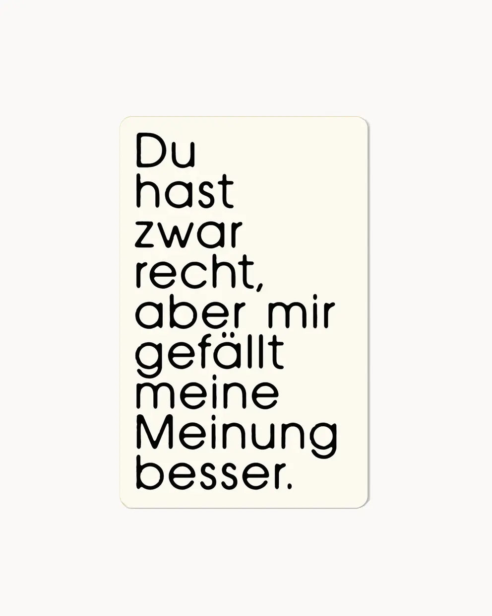 Lunacard Postkarte *Meine Meinung