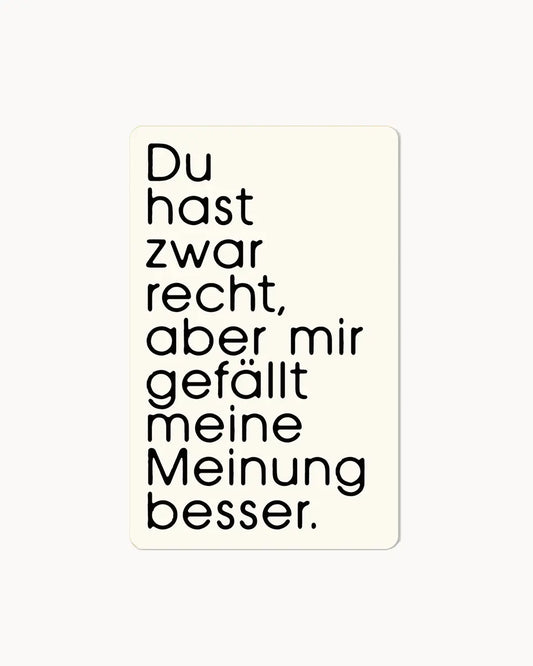 Lunacard Postkarte *Meine Meinung