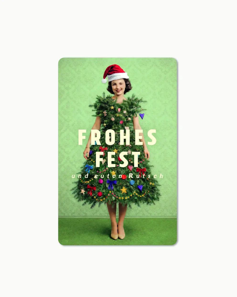Lunacard Postkarte *Weihnachtsbaum Lady