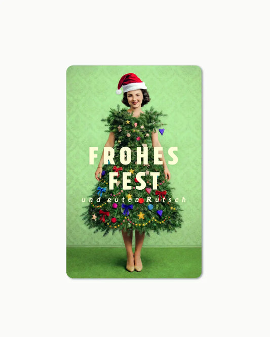 Lunacard Postkarte *Weihnachtsbaum Lady
