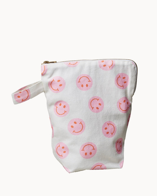Organic Cotton Vanity Bag. Smilies