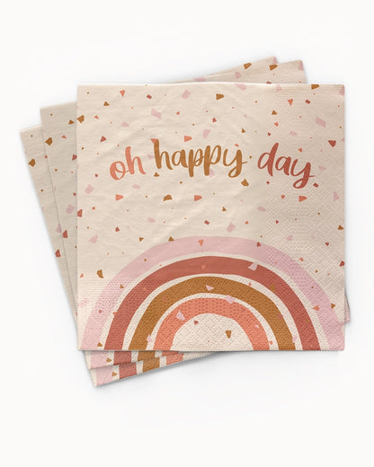 Serviette aus Bambus "Oh happy day"