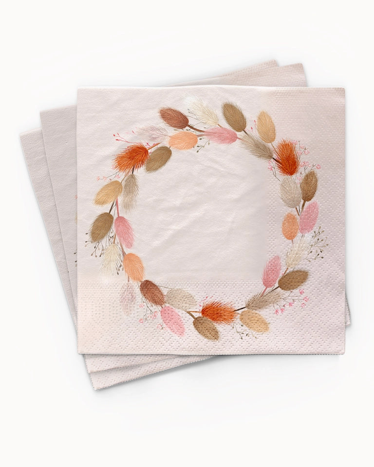 Serviette aus Bambus "Dried flower wreath"