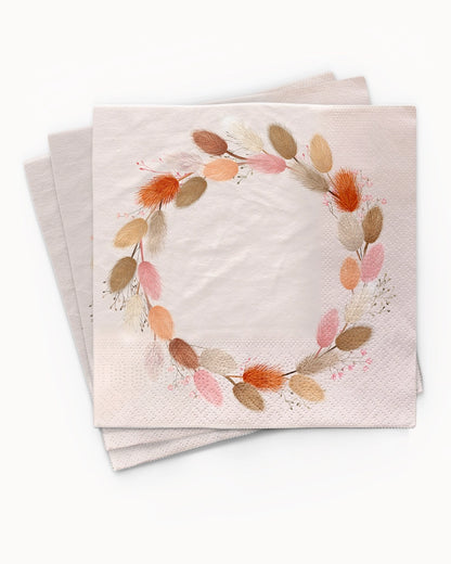 Serviette aus Bambus "Dried flower wreath"