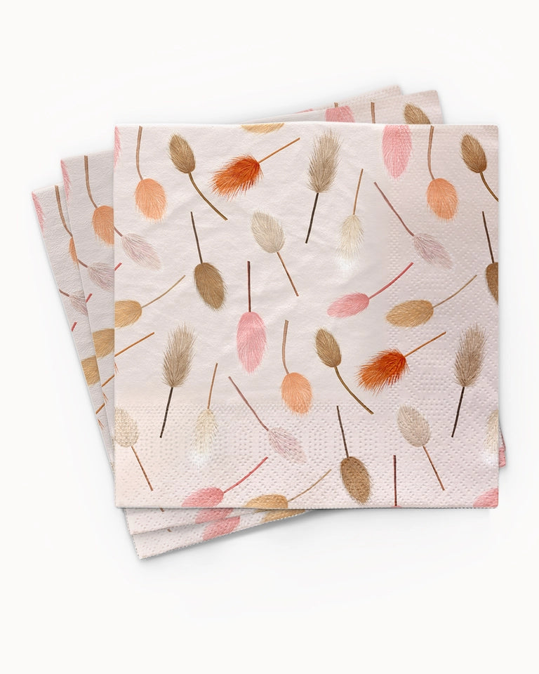 Serviette aus Bambus "Dried flower pattern"