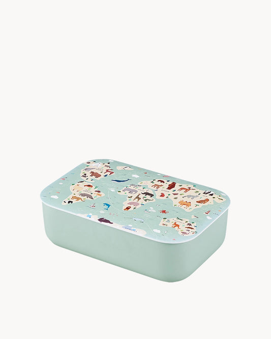 bioloco plant classic lunchbox / Brotdose Kinder Animal Map