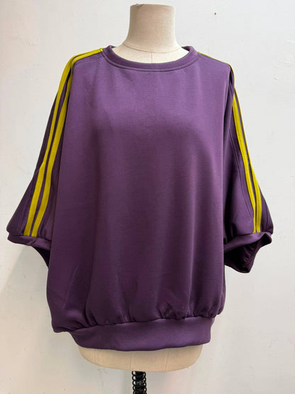 Oversize-Sweatshirt mit Fledermausärmeln: Taupe / Eine Größe 51511
