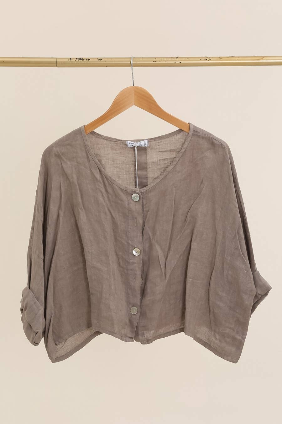 3/4-Arm Leinenjacke 906 aus 100 % Leinen: Blau