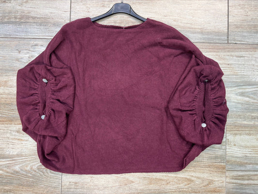 Oversize-Strickpullover mit Fledermausärmeln 22120: Rosa