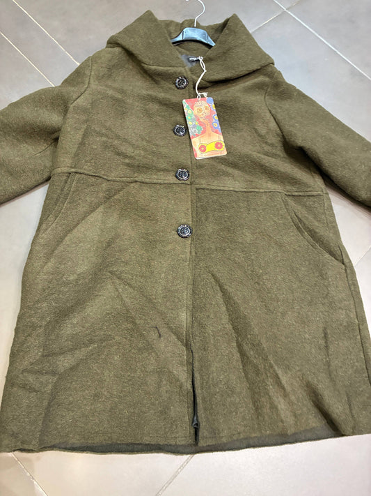 Mantel 80 % Wolle, 20 % Polyester, hergestellt in Italien: Persimmon