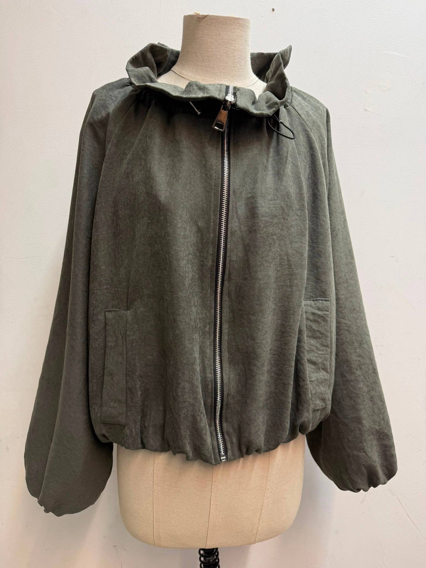 Leichte Damenjacke aus Polyester: Bordeaux / Taille unique 7226