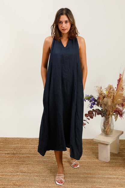 Kleid 26000 100% Leinen: Hellgrau
