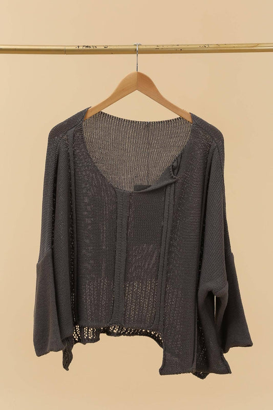 Pullover aus 100 % Baumwolle: Anthrazitgrau