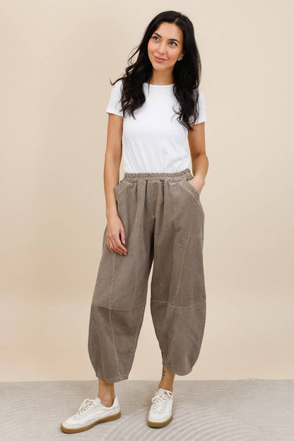 Ballonhose für Damen aus Cord, 100 % Baumwolle 8408: Khaki