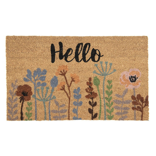 Fußmatte "Hello" Blumen