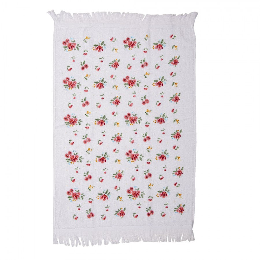 Gästehandtuch Blumen rosa