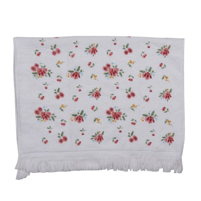 Gästehandtuch Blumen rosa