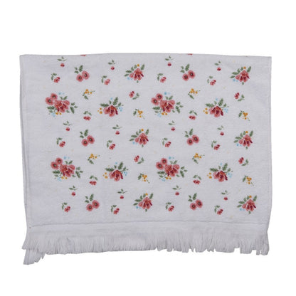 Gästehandtuch Blumen rosa