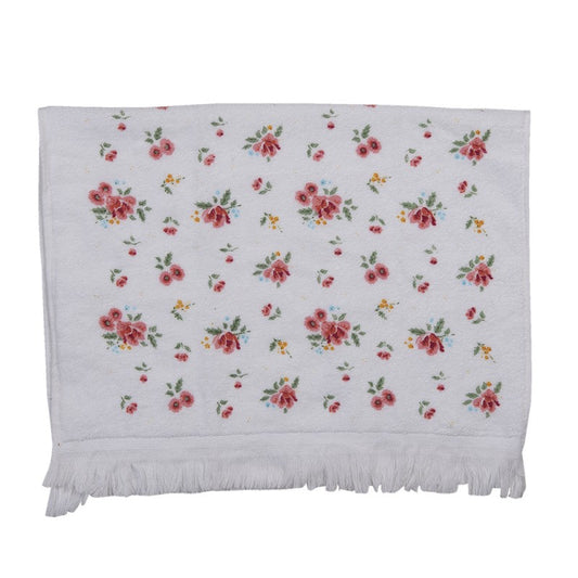Gästehandtuch Blumen rosa