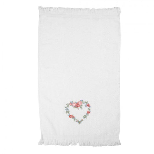 Gästehandtuch Blumenherz