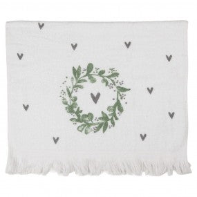 Gästehandtuch Kranz mit Herzen