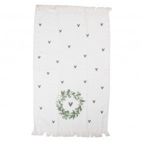 Gästehandtuch Kranz mit Herzen