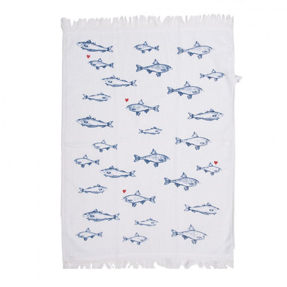 Gästehandtuch Fische mit Herz