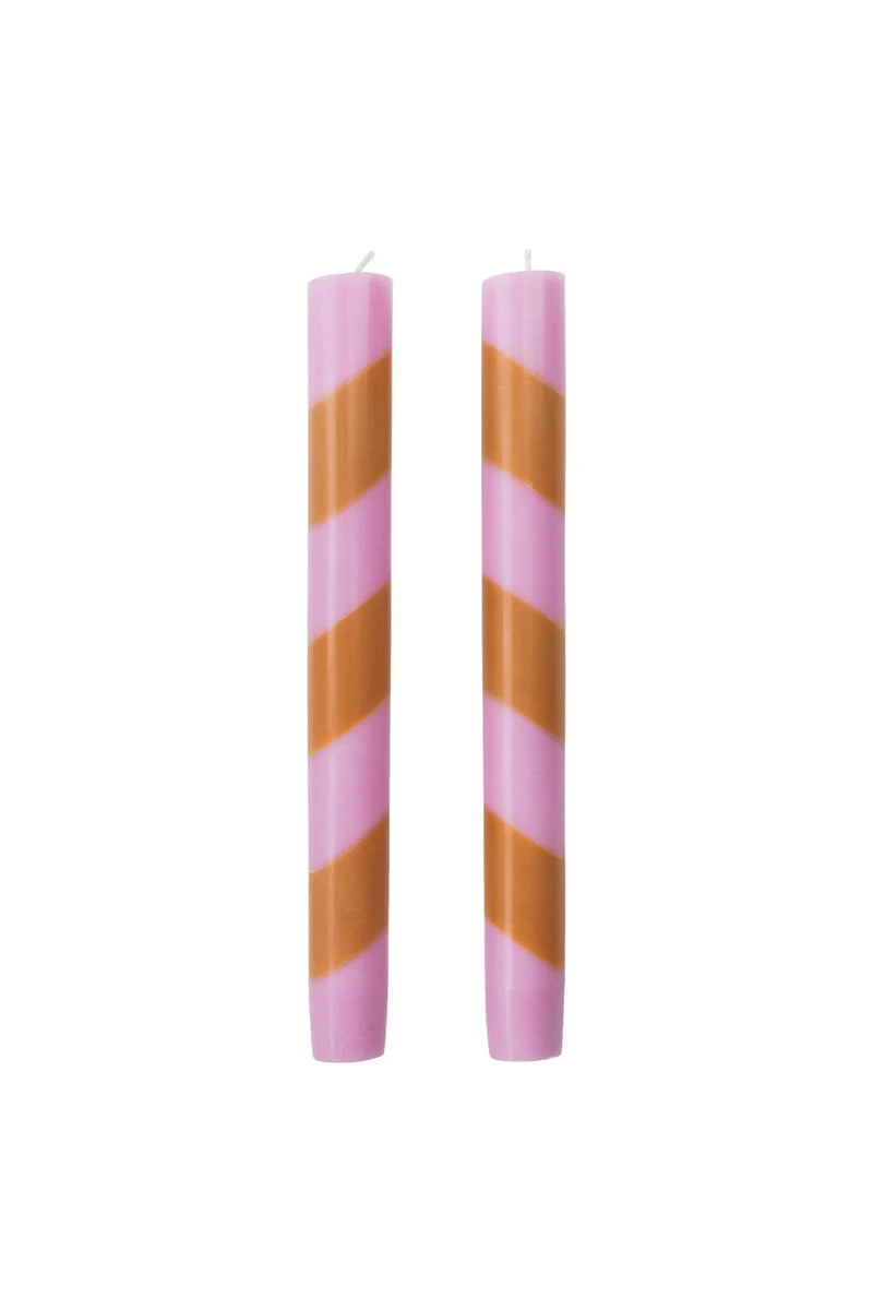 Stabkerzen GLUMI TWIST 2er-Set Rosa
