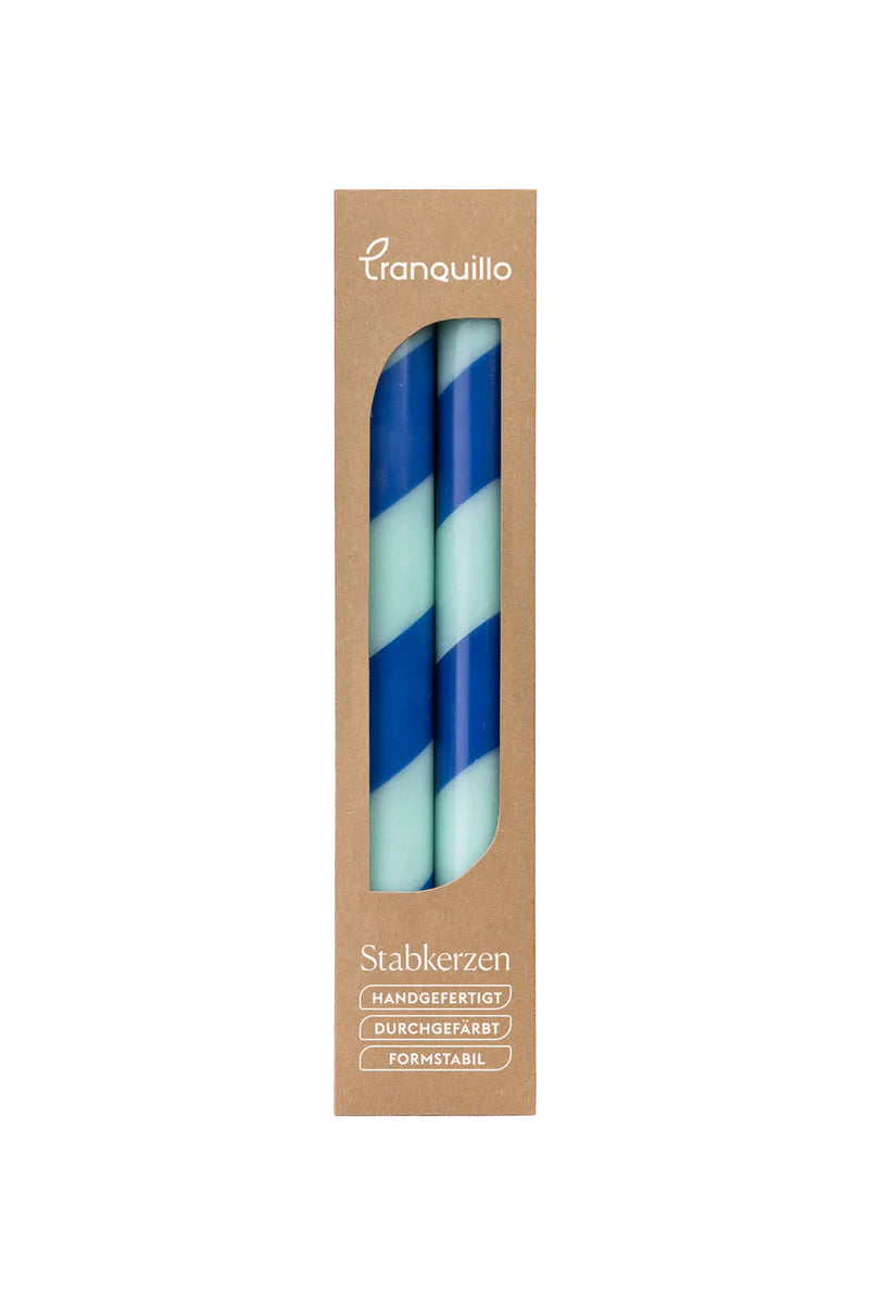 Stabkerzen GLUMI TWIST 2er-Set Blau