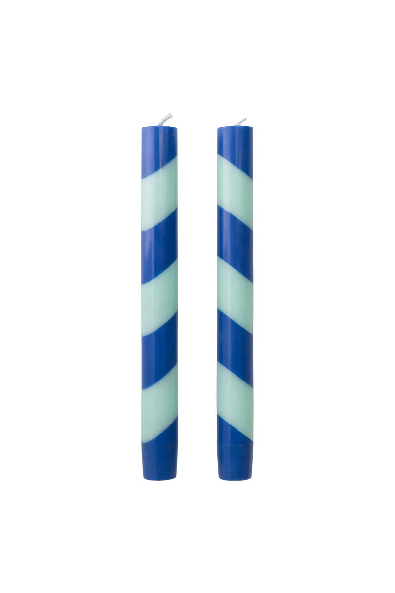 Stabkerzen GLUMI TWIST 2er-Set Blau