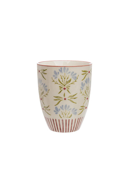Becher Retrofloria Blau