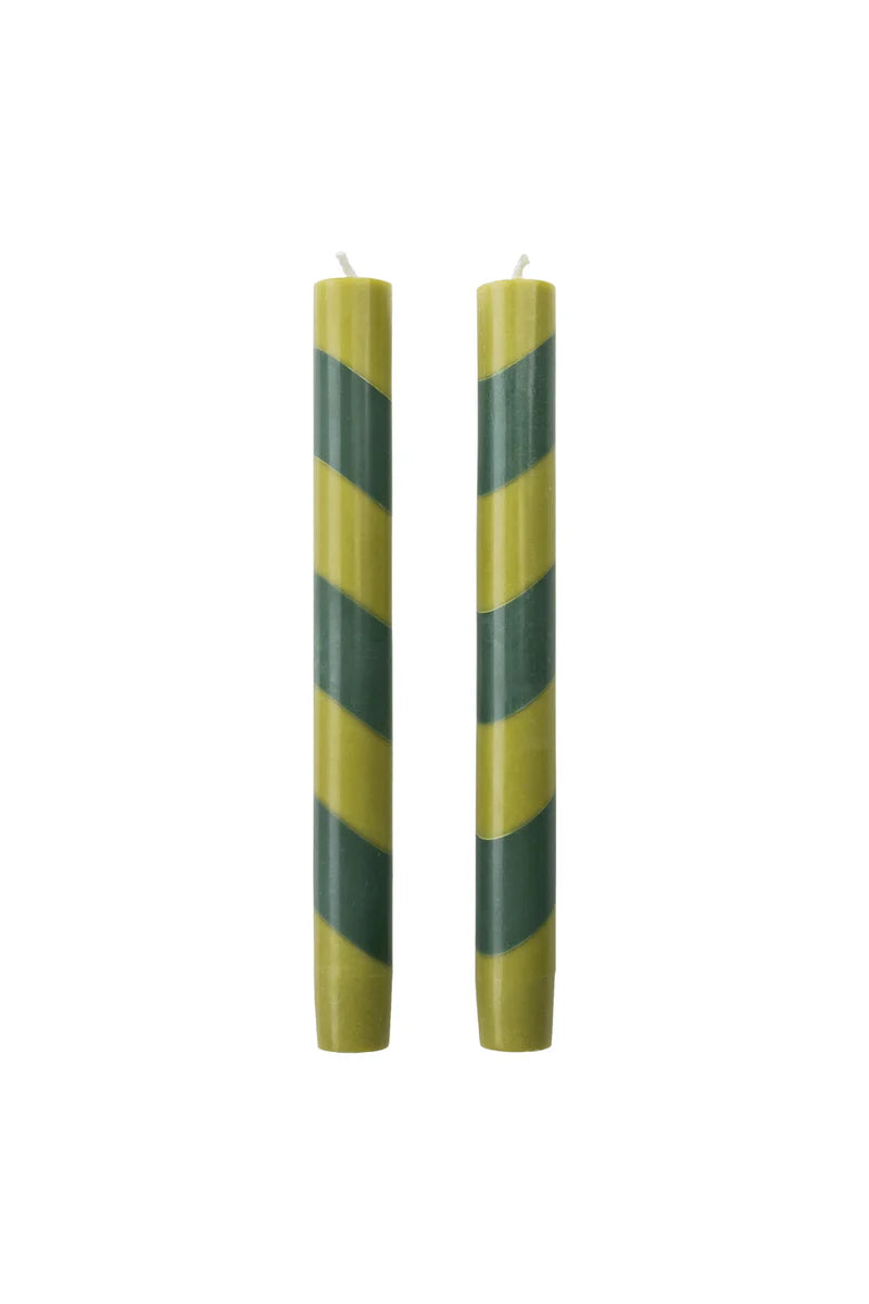 Stabkerzen GLUMI TWIST 2er-Set Grün