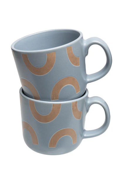 Tasse Art Deko blaugrau