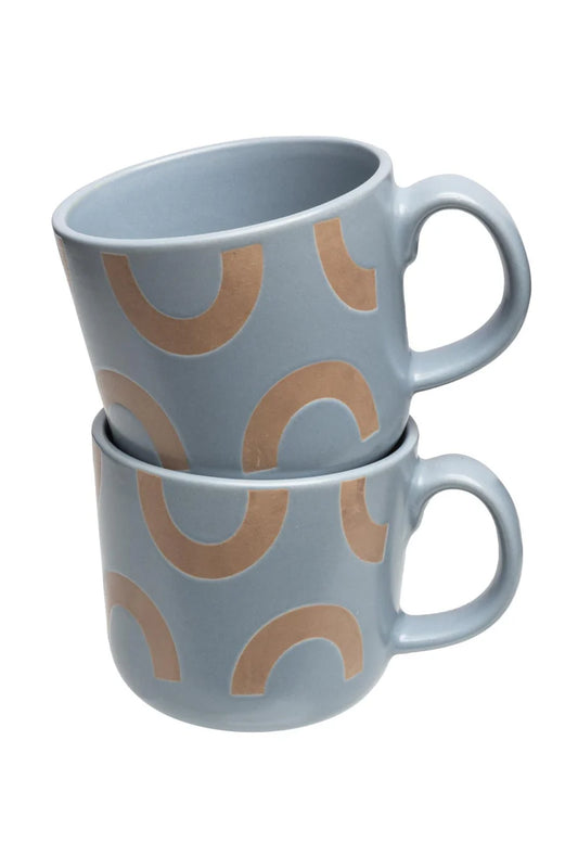 Tasse Art Deko blaugrau