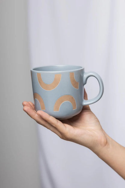 Tasse Art Deko blaugrau