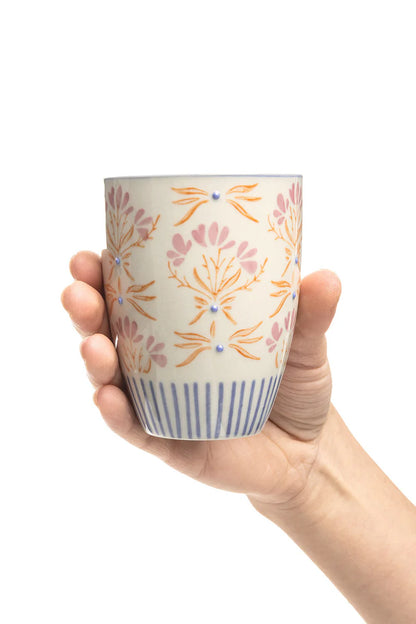 Becher Retrofloria Orange