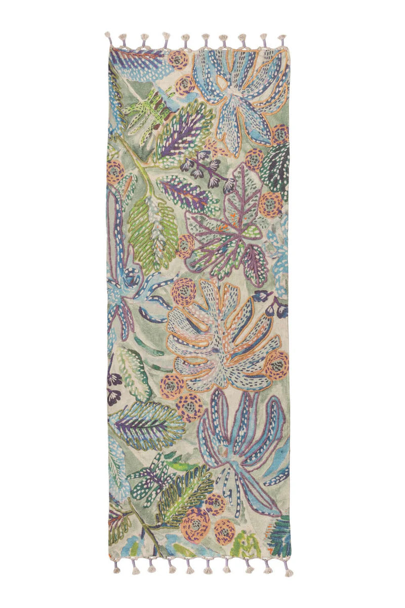 Teppich Botanic TWIST Blau 190x70 cm