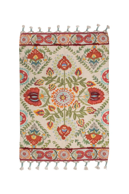 Teppich Botanic ORNAAUREA Rot 90x60 cm