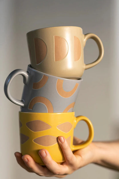 Tasse Art Deko blaugrau