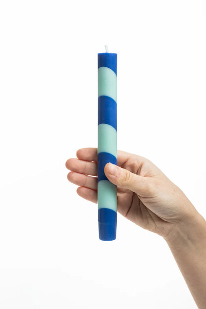 Stabkerzen GLUMI TWIST 2er-Set Blau