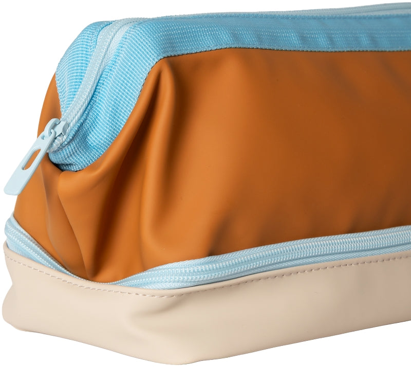 Kulturtasche / Kosmetiktasche Braun Beige